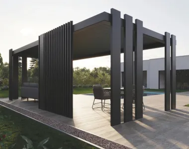 CODE Pergola – Budapesti luxuslakás medenceparti kiülője CODE Pergola – Budapesti luxuslakás medenceparti kiülője